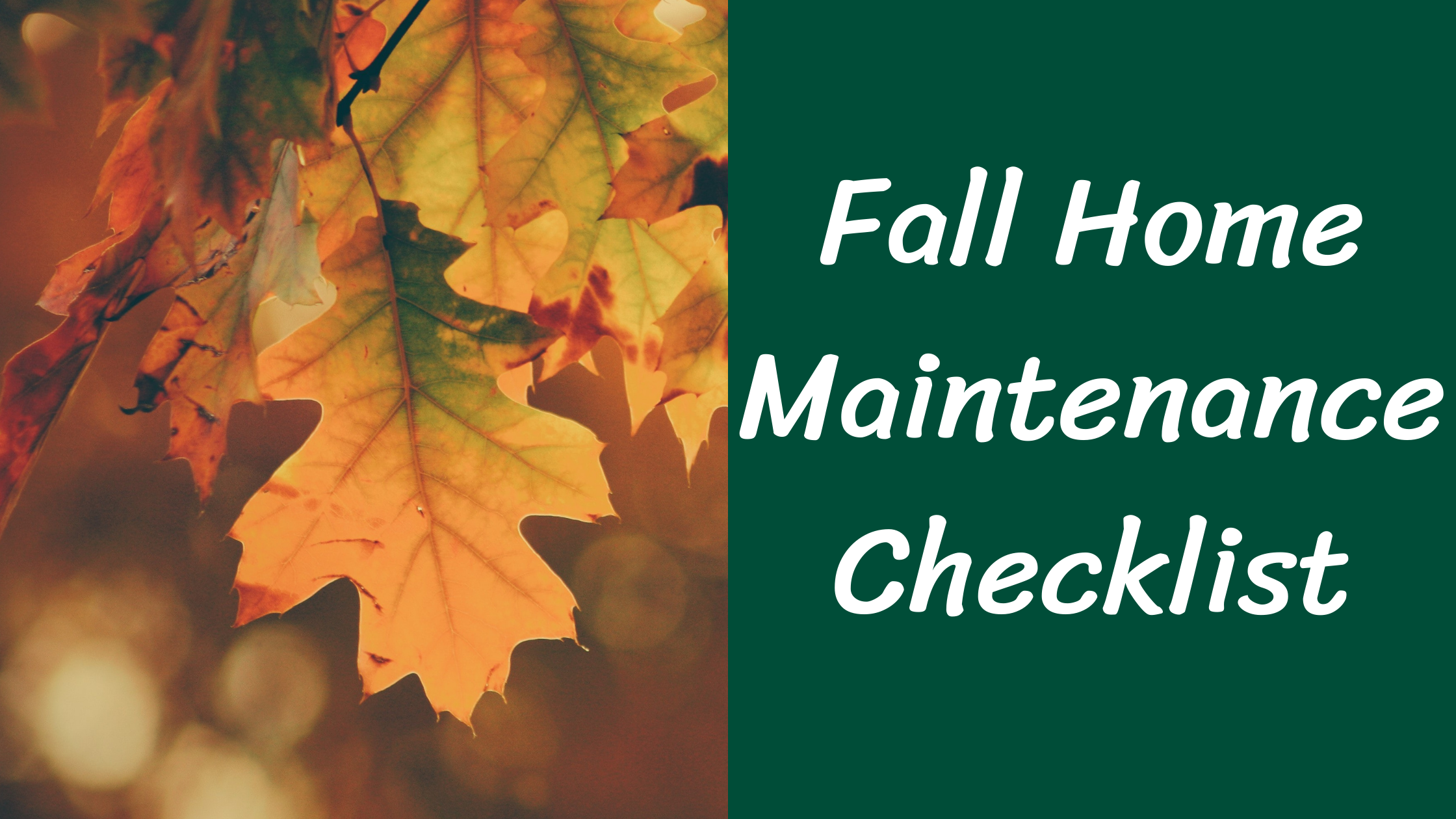 Fall Home Maintenance Checklist